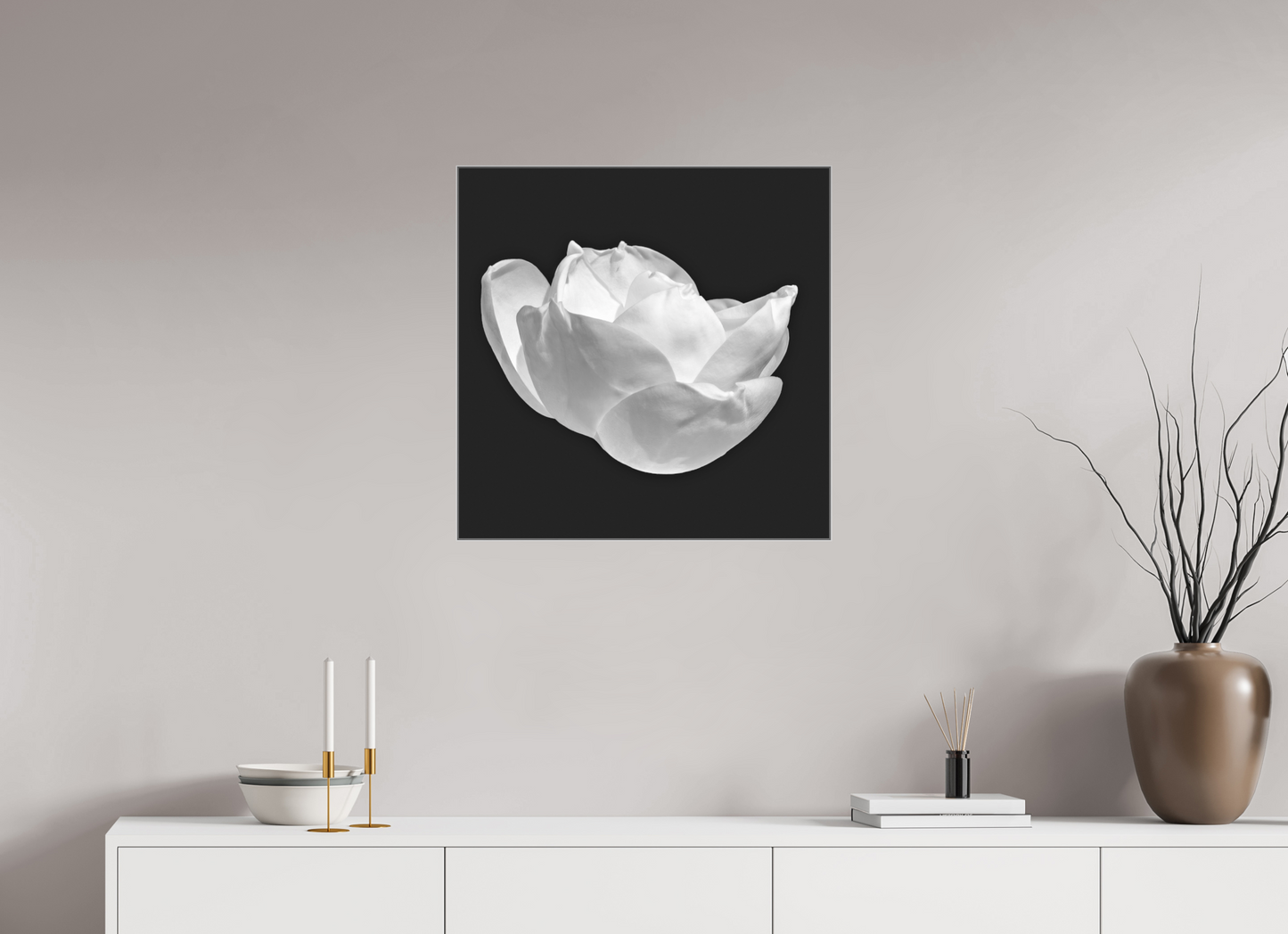 Natural Curves-Framed B&W Print on Metal by Richard H Knight