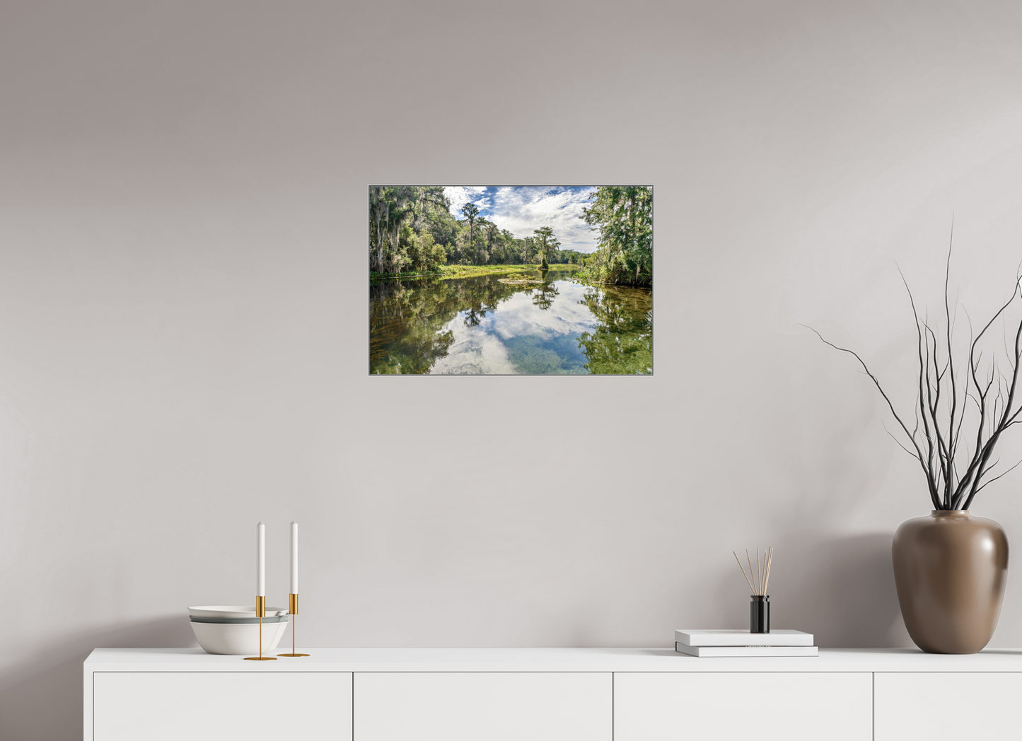 24 x 16″, Framed Giclée Print on Metal Perfectly Still — Framed Old Florida Fine Art Photography Print | Richard H Knight