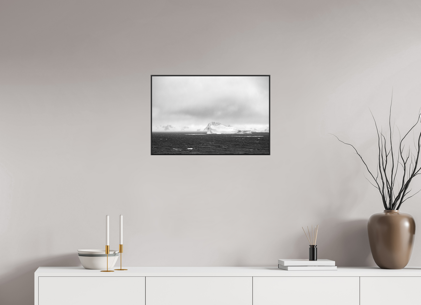 24 x 16″, Laminated Print on Metal On the Rocks - Framed Antarctic Landscape Fine Art Photography Print | Richard H Knight
