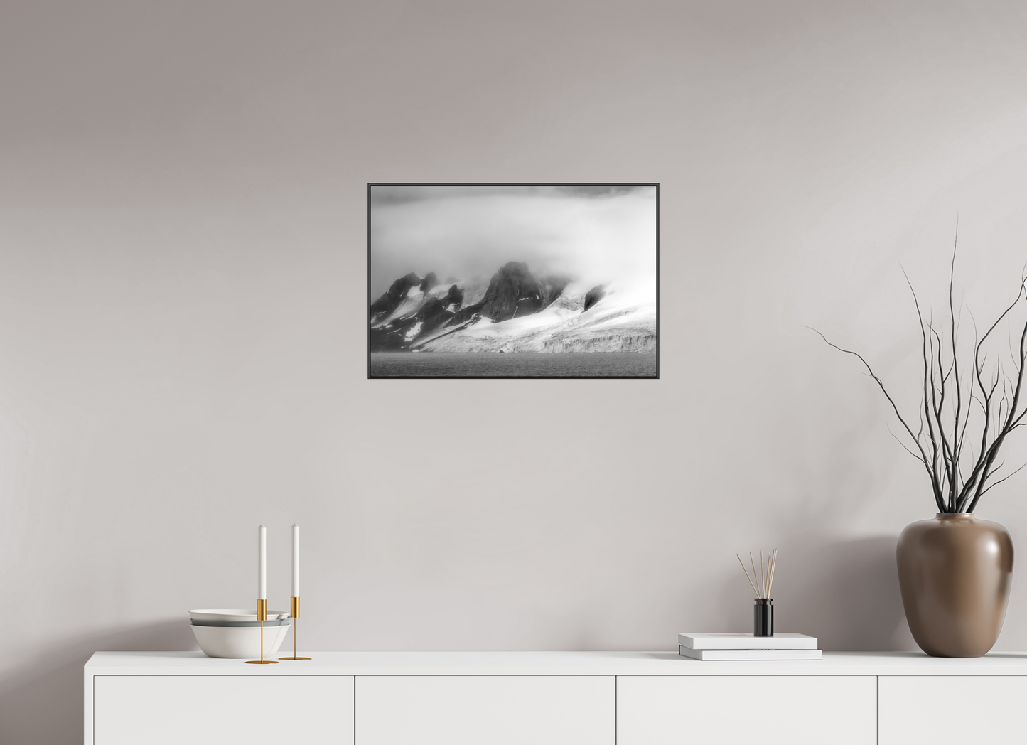 24 x 16″, Laminated Print on Metal Vanishing Act - Framed Antarctic Landscape Fine Art Photography Print | Richard H Knight