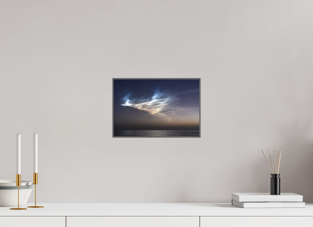 12 x 8″, Ag Art Box|Color|Matte Acrylic Aftermath — Framed SpaceX Rocket Plume Fine Art Photography Print | Richard H Knight