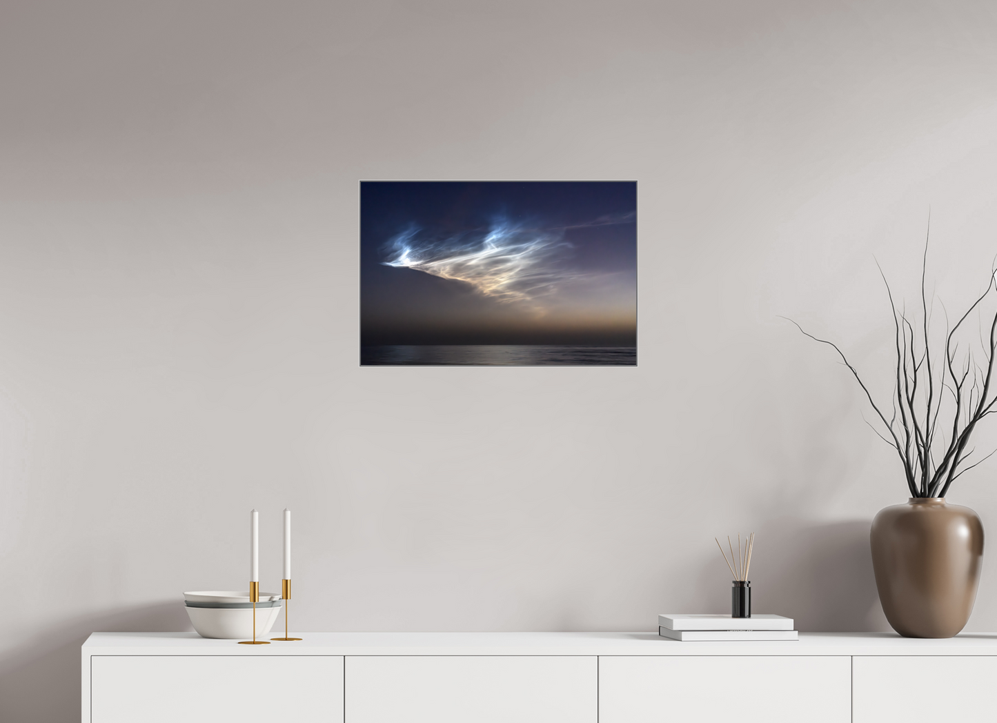 24 x 16″, Framed Giclée Print on Metal Aftermath — Framed SpaceX Rocket Plume Fine Art Photography Print | Richard H Knight