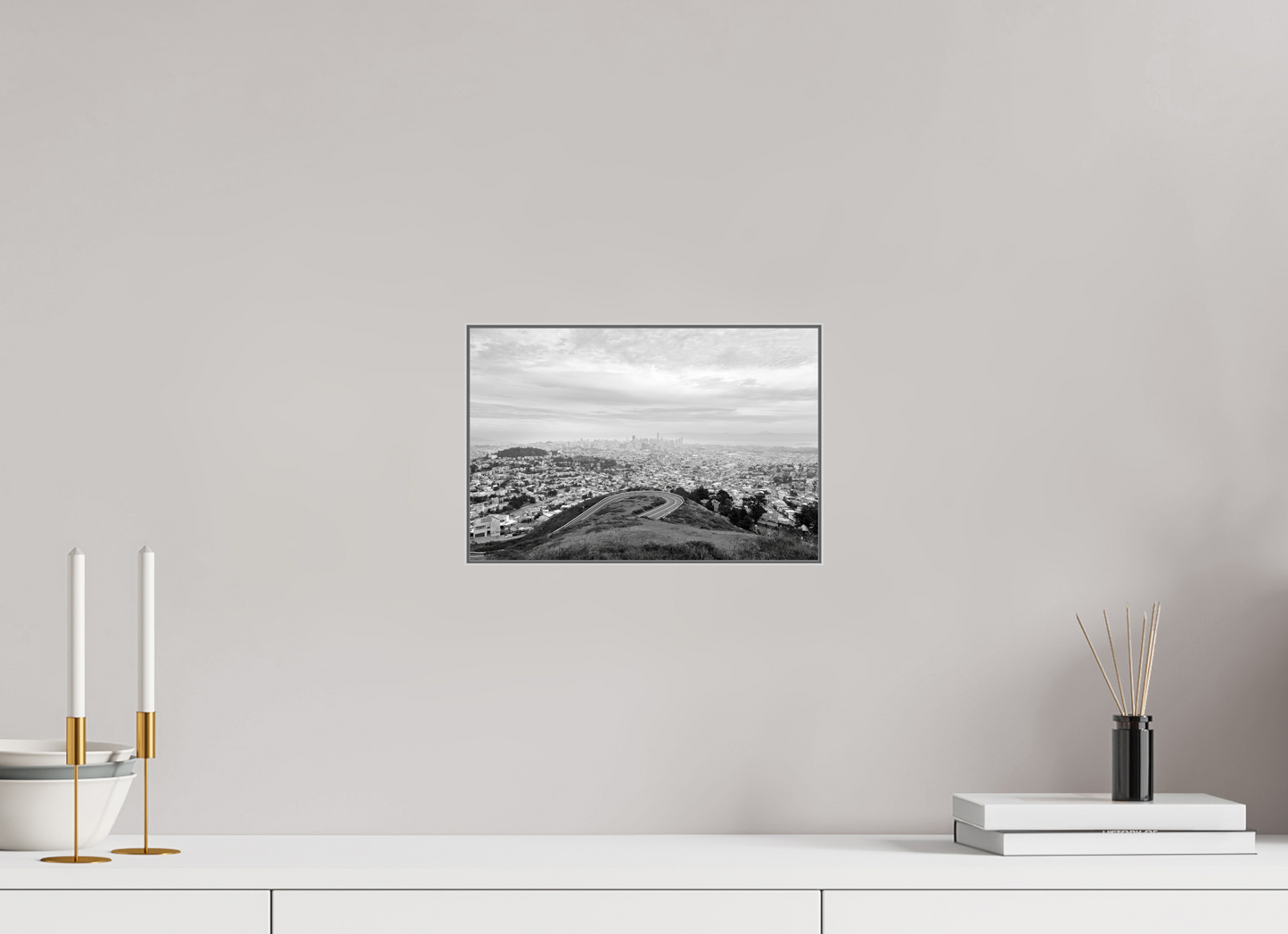 12 x 8″, Framed Giclée Print on Metal Drift — Framed San Francisco Skyline Fine Art Photography Print | Richard H Knight