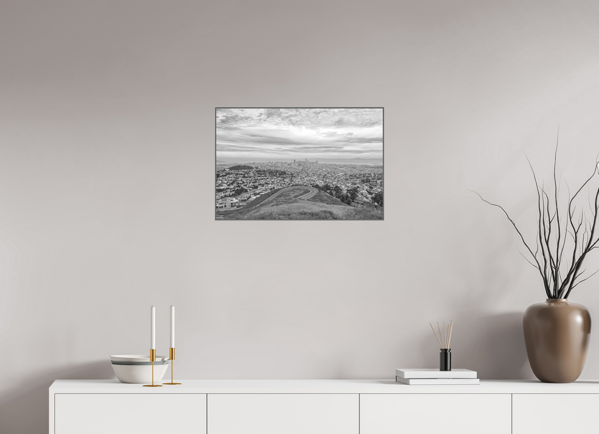 24 x 16″, Prints under Acrylic on Metal Drift — Framed San Francisco Skyline Fine Art Photography Print | Richard H Knight