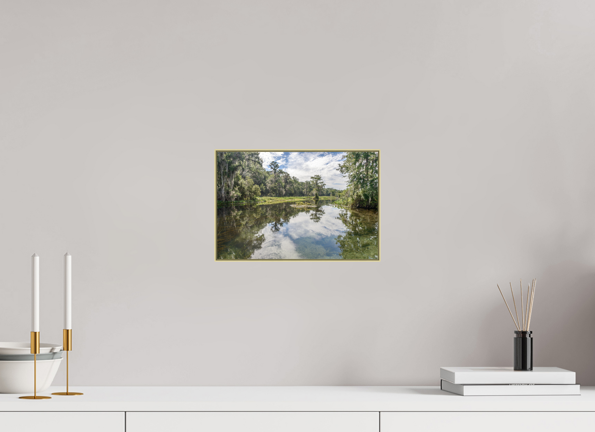 12 x 8″, Au Artbox|Fine Art|Al DiBond Perfectly Still — Framed Old Florida Fine Art Photography Print | Richard H Knight