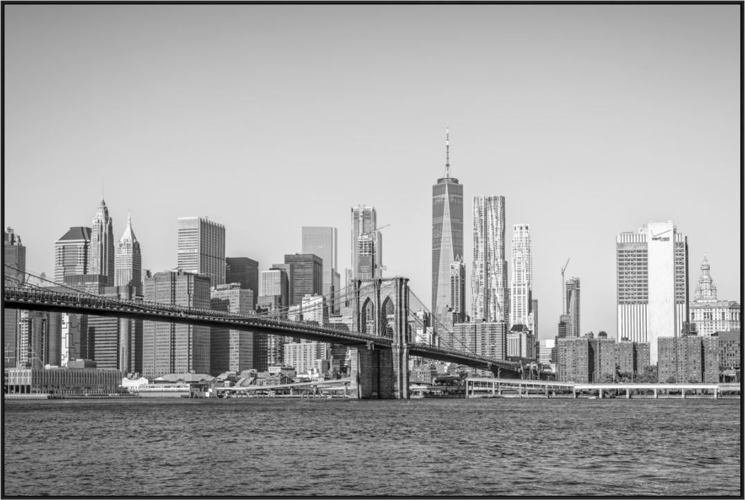 Main image Threads — Framed Brooklyn Bridge Black & White Fine Art Photography Print | Richard H Knight