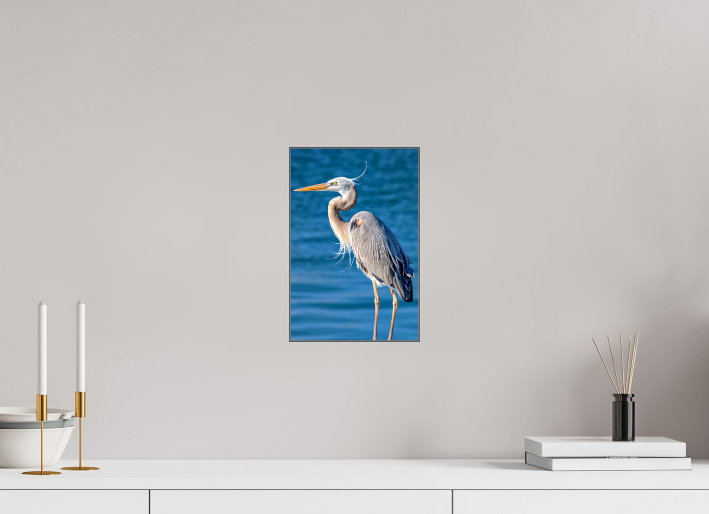 8 x 12″, Ag Artbox|FineArt|ALDibond Blue Heron-Framed Color Print by Richard H Knight