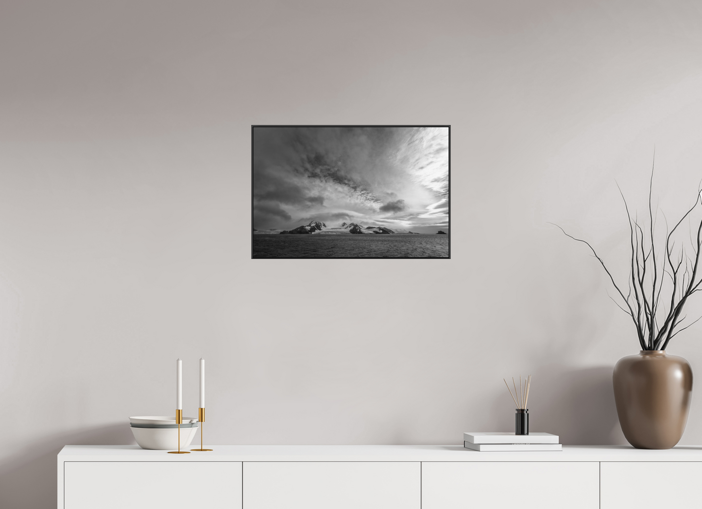 24 x 16″, Laminated Print on Metal Glacial Pace - Framed Antarctic Landscape Fine Art Photography Print | Richard H Knight