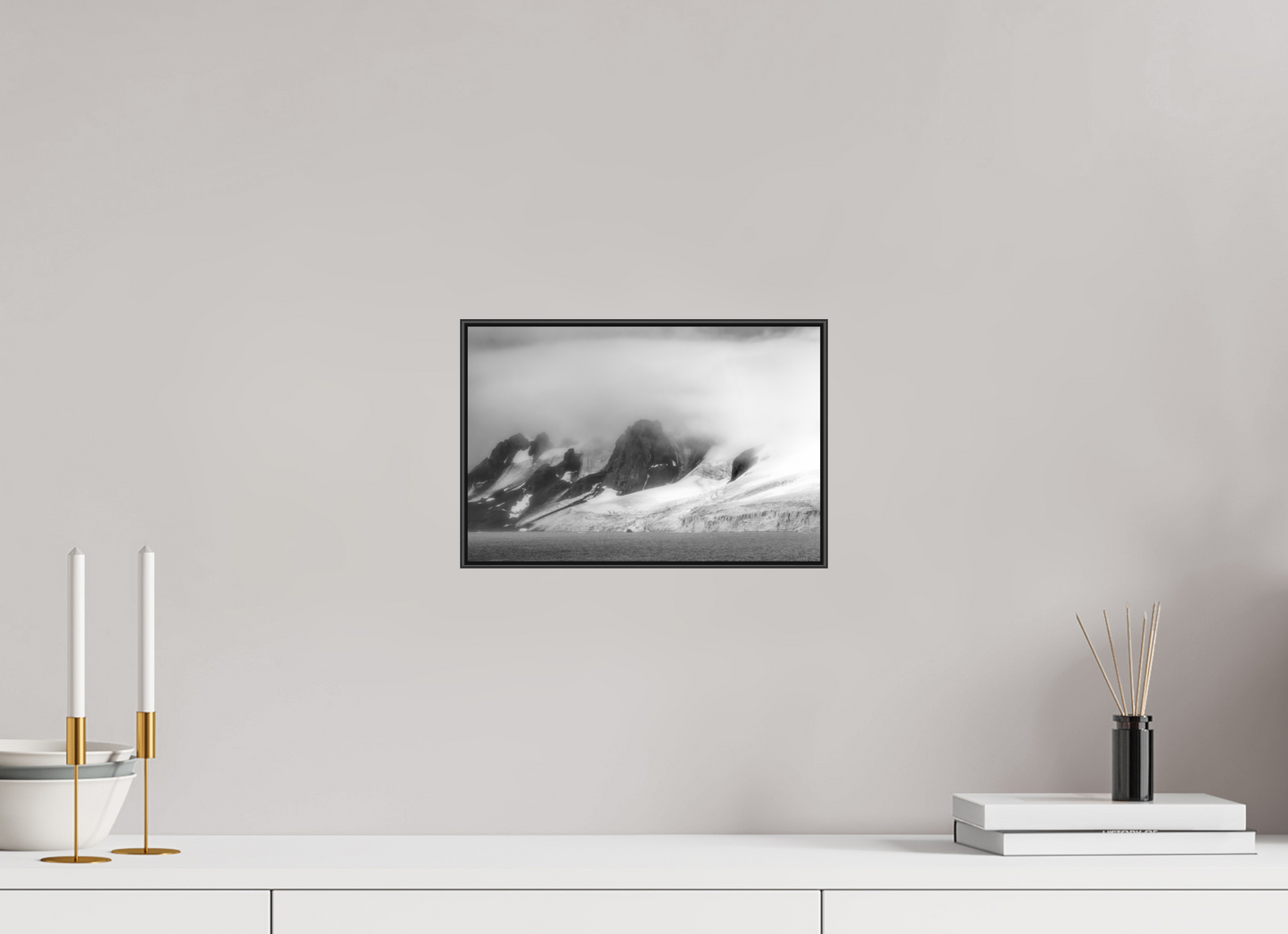12 x 8″, Laminated Print on Metal Vanishing Act - Framed Antarctic Landscape Fine Art Photography Print | Richard H Knight