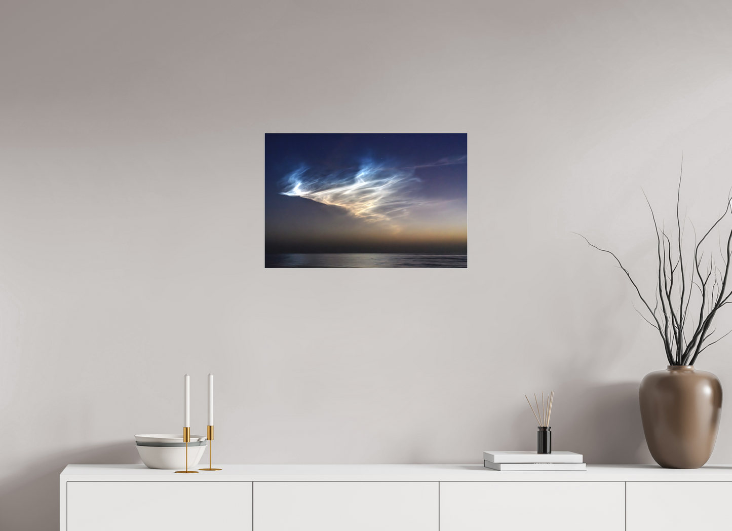 24 x 16″, Framed Print under Matte Acrylic Aftermath — Framed SpaceX Rocket Plume Fine Art Photography Print | Richard H Knight