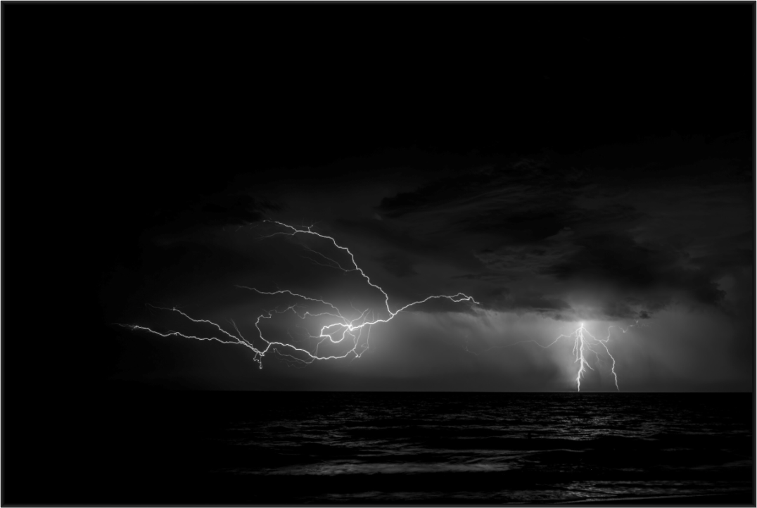 Main image Fracture — Framed Lightning Storm Fine Art Photography Print | Richard H Knight