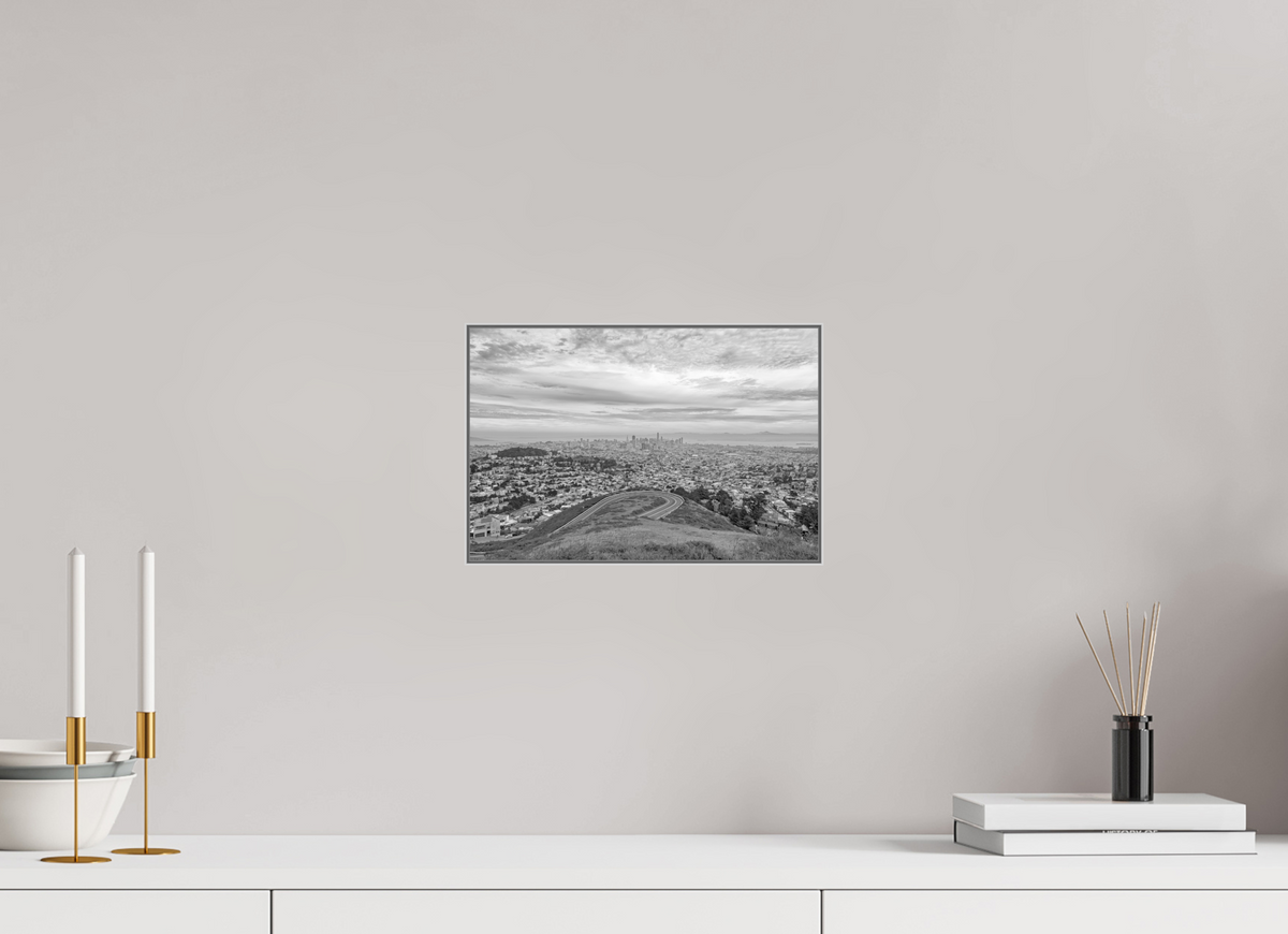12 x 8″, Giclée Prints on Metal Drift — Framed San Francisco Skyline Fine Art Photography Print | Richard H Knight