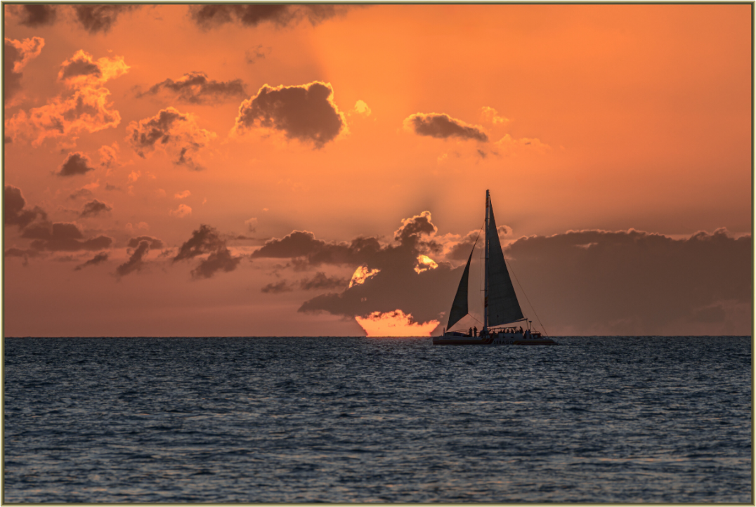 Main image Last Light — Framed Sailboat Sunset Fine Art Photography Print | Richard H Knight