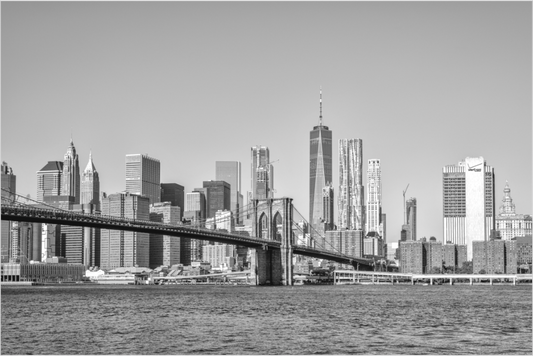 Main image Brooklyn Bridge-Framed B&W Print by Richard H Knight
